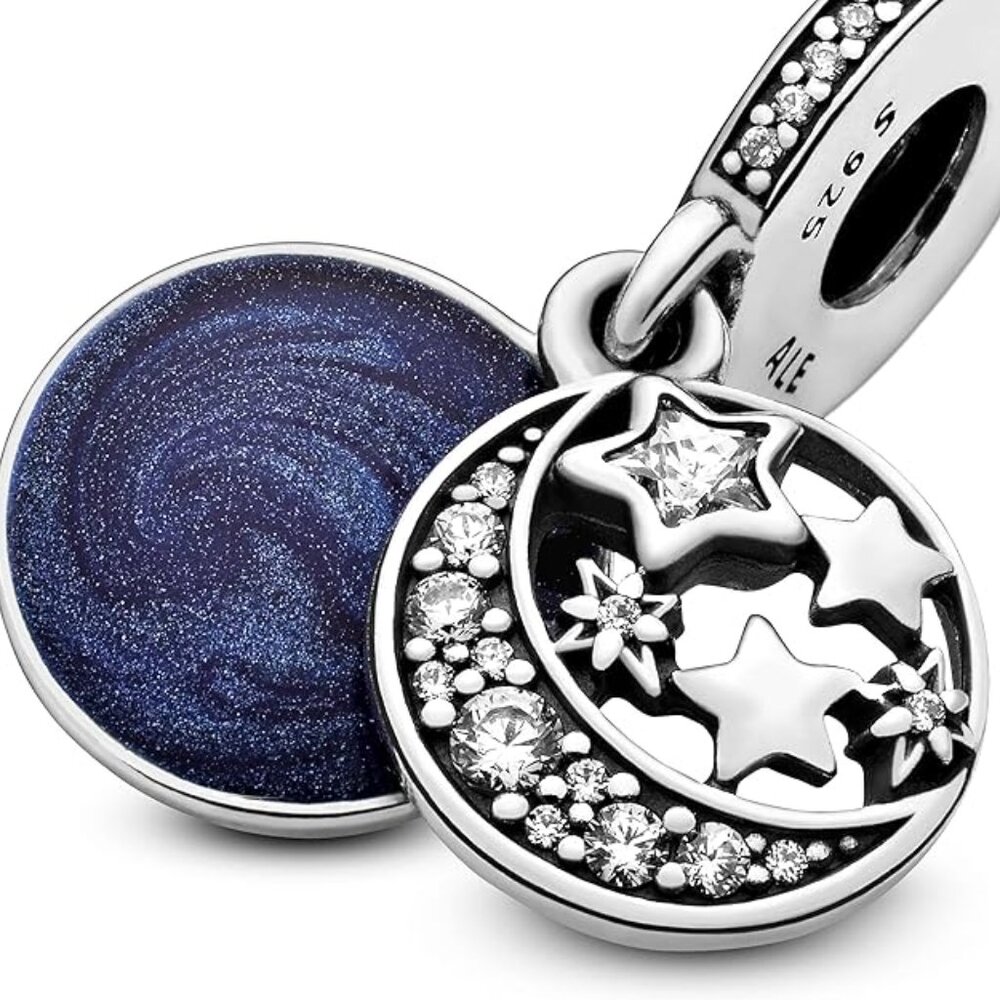 Pandora Moon & Blue Sky Dangle Charm